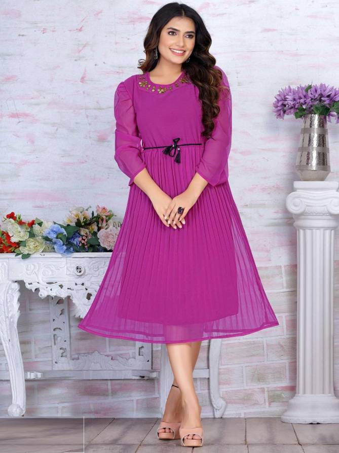 Beauty Tiger Heavy Georgette Wholesale Kurti Collection